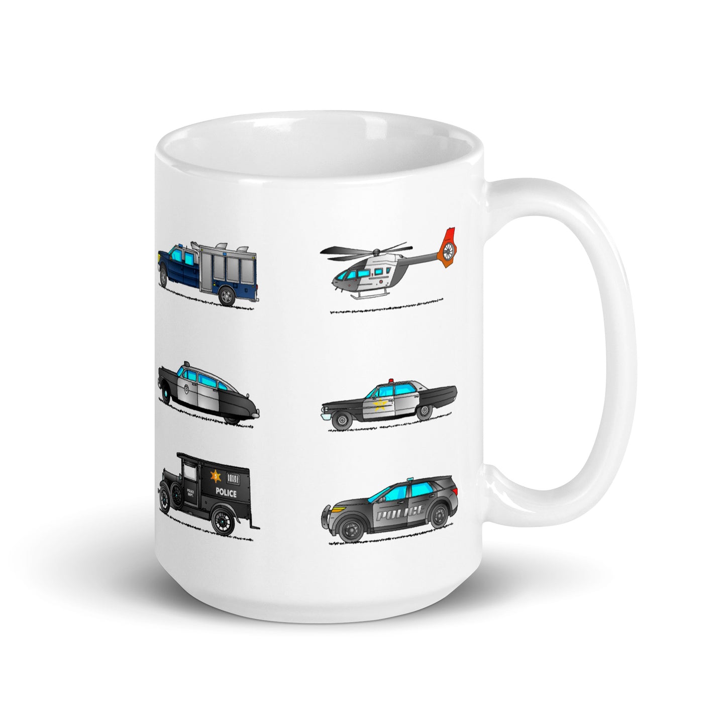 Police Vehicles Mug M070